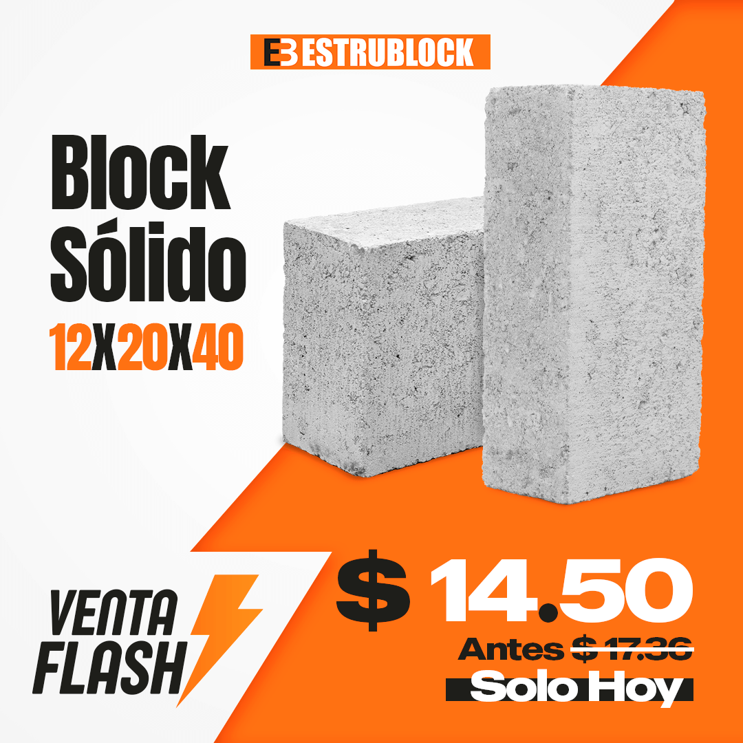 Venta Flas Del Block Solido Tabicon Tabique Block De Concreto Block Macizo Sol1220 2860