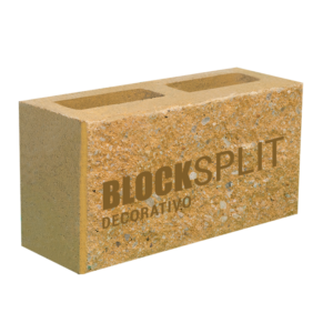 BLOCK SPLIT DECORATIVO 15X20X40 OCRE