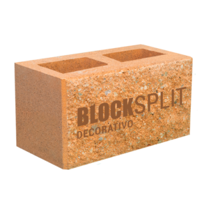 BLOCK SPLIT DECORATIVO 20X20X40 CAFÉ