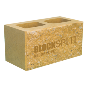 BLOCK SPLIT DECORATIVO 20X20X40 OCRE