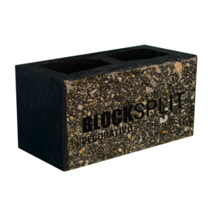 BLOCK SPLIT DECORATIVO 20X20X40 NEGRO